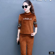 가바바 여성 트레이닝복 세트 ANGLE 벨벳 소매 독수리 포인트 긴팔 트레이닝 G42598