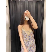 쟈딕앤볼테르 페이즐리 패턴 레이스 캐미솔 원피스