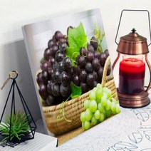 바보사랑 폼아크릴액자38CmX38Cm 청포도와바구니속포도.꾸밈