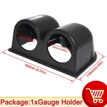유면계 유량계 HD 52mm 수온계 부스트 게이지 바 Psi 오일 온도 오일 프레스 볼트 타코미터 진공 게이지 포, 12 Dual Gauge Holder
