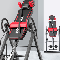 안장거꾸리헬스 높이조절 스트레칭 키크는 기계 척추, 레드 + U자형 클립 피트