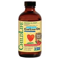 ChildLife Cod Liver Oil Glass Bottle 코드 리버 오일 글라스 보틀 8oz