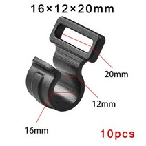 텐트 부품 폴대 10pcs 텐트 후크 캠핑 하이킹 텐트 대피소 텐트 액세서리 캠핑 캐러밴 천막 텐트 폴 플라스틱 내부 c 클립 sml, 16 20 12mm