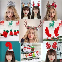 [피앤비유니티]크리스마스 루돌프 산타 눈사람 머리띠 머리핀 80여종 모음, A-03)트리 머리핀