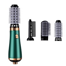 HIILIFE 3 in 1 고데기 드라이기 세트 곱슬머리 직발기 다기능 헤어 스타일러, 초록