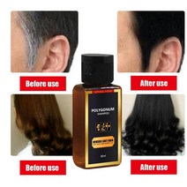 블랙 헤어 샴푸 30ml 그레이 리버스 컬러 안티 트리트먼트 화이트 제거 천연 허브, 한개옵션0