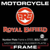 로얄 엔필드 바이크 번호판가드+스틸볼트- MFMC11- ROYAL ENFIELD 3 LINE + BOLT 미니에프, D09