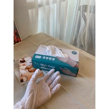 쿠킹플러스 니트릴 장갑(S M) 100매 / 니트릴글러브 위생장갑 다용도 다이소 니트릴고무장갑, 소(S)