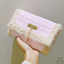 망스티치 클러치백 DIY 코바늘 여성용 가방뜨기 망뜨개