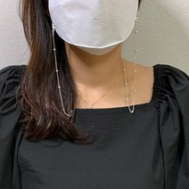 [KT알파쇼핑]구슬 마스크스트랩 비즈 마스크줄 마스크끈, 화이트골드_W7559FB
