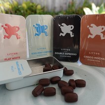 리토스 커피 캔디츄 15g- 진찌 커피 맛 /진짜 커피카페인이 들어 있는/더블에스프레소/플랫화이트/아이스드 민트/초크 모카, 초크모카, 3