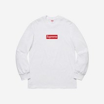 슈프림 박스로고 롱슬리브 티셔츠 화이트 20FW Supreme Box Logo L/S 티셔츠 White 20FW