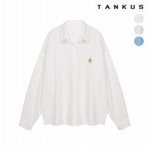 탱커스 여성 크라운 자수 오버핏 블라우스