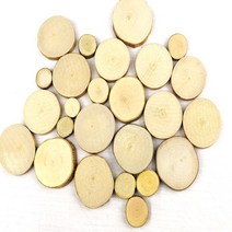 원형 나무조각 대용량 1kg 천연재료 그리기나무 자연물 솔방울 문패만들기, 약3-4cm*0.5cm(1kg)