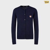 22FW 메종키츠네 폭스헤드 여성 울 가디건 HW00521KT1036 NAVY