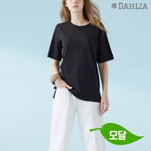 다일리아 코모드 베이직 반팔 모달 티셔츠 블랙