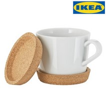 이케아 365+코르크 컵받침 9CM 2개 티코스터