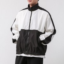 [오버나인] 남성용 스포티 배색 윈드브레이커 바람막이 점퍼