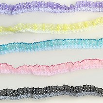 [대원] 땡땡이 레이스 리본 원단 1.6M, 핑크