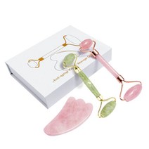 경락 세트 2color 리프팅 페이스롤러 얼굴 괄사기 마사지기 옥