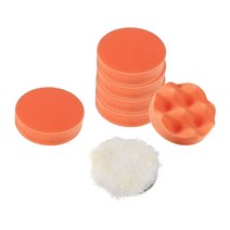 광택기 패드 모음 양모 엠보싱 자동차 광택 연마 밸크로타입 5인치, 선택4 광택 패드 세트(7pcs)