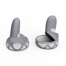 오큘러스 퀘스트2 호환 악세사리 Oculus quest 2 용 보호 커버 너클 스트랩 핸들 커버가있는 vr 터치 컨트롤러 커버 vr, 유형 1 회색