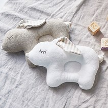 허그플러스 뱀부 고양이 닭 짱구베개, 애프터글로우(흰색)