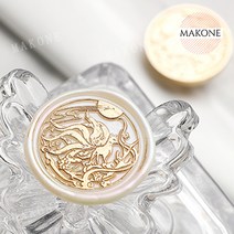 Makone 상표등록 실링 왁스 스탬프 헤드 동화 마법 테마 씰링 도장 왁스씰, V