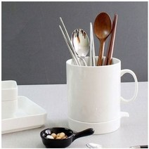 The 클래스 코코 도자기 수저통, 화이트, 1개