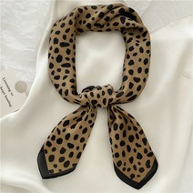 스타일링 스카프 간절기 봄스카프 개성있는 여성 빈티지 프린트 Houndstooth 숙녀 얼룩말 쉬폰 실크 느낌 머리띠 반다나 가방 네커치프 히잡