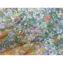 패브릭제이 꽃 잔꽃 플라워 프린트 슬라브 폴리 라비샤 원단 FJ-198