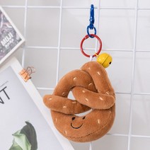 애착인형 부드러운 피규어 프렛 젤 크로스런트 토스트 빵 봉제 장식 인형, 02 10cm Pretzel