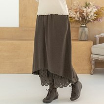 [디얼마미] 러블리 기모 치마바지 미시옷 빅사이즈 엄마옷 중년 여성 마담