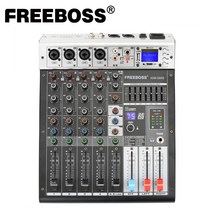 믹서 교회 학교 강의실 방송장비ADM-GBR6 오디오 믹서 콘솔 USB 블루투스 4.0 48V 팬텀 전원 가라오케 DJ, 03 ADM-GBR6P EU PLUG