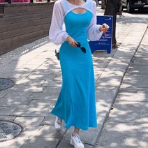 떳다그녀 오넷 볼레로 and 골지 롱 원피스 세트