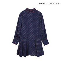 마크제이콥스키즈 여아 도트자수 차이나넥 원피스(네이비)