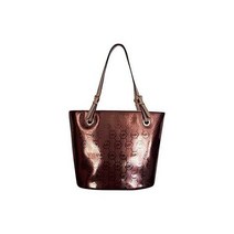 마이클코어스 Michael Kors 제트 세트 미디엄 코코아 브라운 메탈릭 복주머니 토트백 여성 레더