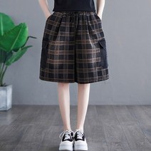 이노뱅크 허리밴딩 와이드 반바지 치마바지 INO315A
