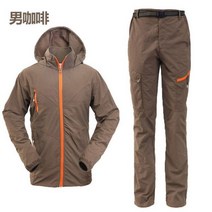 여자등산바지 가을 운동복 의류 남녀공용 속건성 통기성 하이킹 세트 야외 스포츠 캠핑 트레킹 수트 맞춤형 재킷 및 바지 여름 2 개