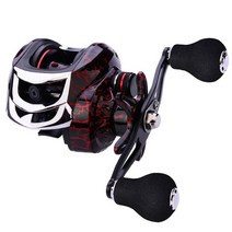 PROBEROS Baitcast 낚시 릴 탄소 쉘 경량 최대 드래그 7-10KG Baitcasting 릴 주조 휠 낚시 태클, 오른손, 빨간색