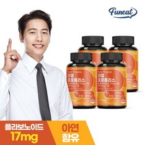 퍼니트 면역력 강화 리얼 프로폴리스 60캡슐x4병 8개월분, one color/free