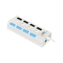 엠비에프 USB2.0 4포트 허브 유전원 화이트 MBF-H04P
