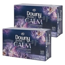 다우니 인퓨전 건조기용 드라이시트 라벤더 105매 x2개, 2개