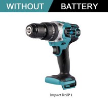 천공기 400NM 3 in 1 브러시리스 전기 드릴 13mm/20 + 토크 무선 해머 임팩트 스크루 드라이버 마끼다 18, 01 Without Battery, 01 Without Battery