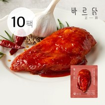 바르닭 소스품은 닭가슴살 떡볶이맛, 100g, 10팩