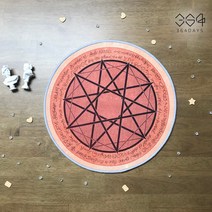 364days 먼지없는 사계절 원형 마법진 스타 미니 러그 북유럽감성 미니 카페트 발매트 디자인 일러스트 그림 러그 40cm 10종