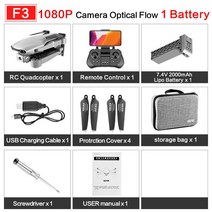 4DRC F3 드론 GPS 4K 5G 와이파이 라이브 비디오 FPV 4K/1080P HD 광각 카메라 접이식 고도 유지 내구성 RC, 01 1080P 1 battery