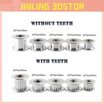 GT2 아이들러 타이밍 풀리 16/20 톱니 바퀴 보어 3/5mm 알루미늄 기어 너비 6/10mm I3 Ender 3 CR10 Bluer, 05 20T W6 B5 Without T