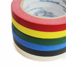 칼라 마스킹 테이프 1.2cm/2.5cm/5cm 40M 빨강 노랑 초록 파랑 검정 미색, 5cm(50mmx40m)