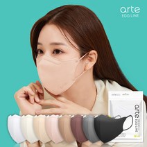 아르떼 에그라인 새부리형 컬러 마스크 중형 대형 50매/100매, 중형_화이트 100매